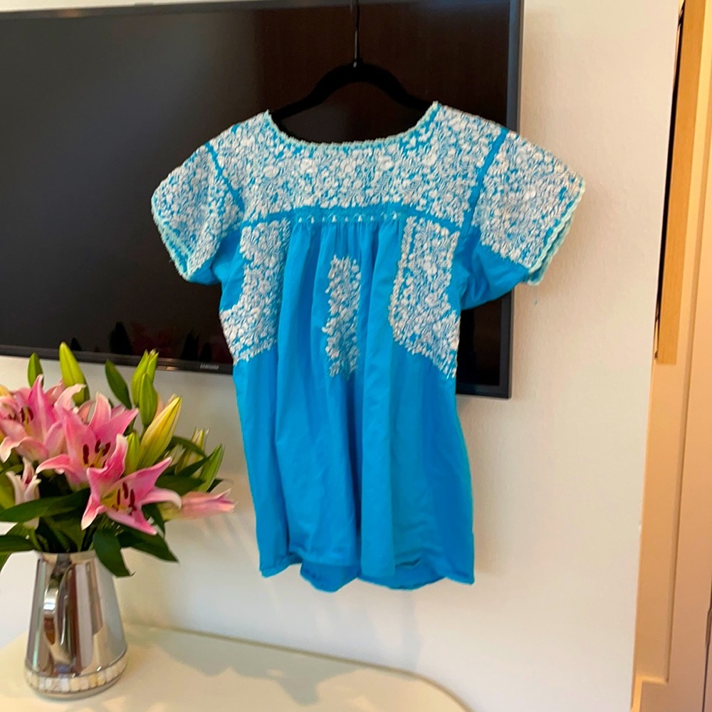 Mexican Floral Blouse - Authentic size M/L